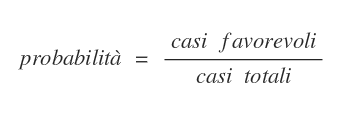 la formula del calcolo della probabilità