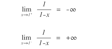 il limite destro e sinistro della funzione in x=1