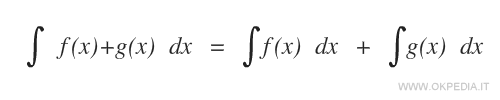 la prima proprietà di linearità dell'integrale