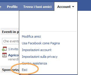 ESCI DA FACEBOOK