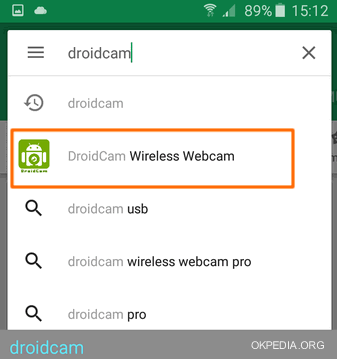 smartphone android come<br />
webcam wifi per il pc