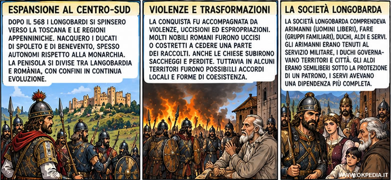 l'espansione longobarda al centro-sud d'Italia e la nascita dei ducati di Spoleto e Benevento