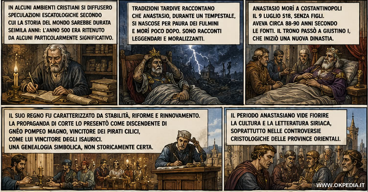 la morte di Anastasio I