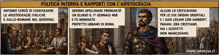 Antemio e l'aristocrazia romana