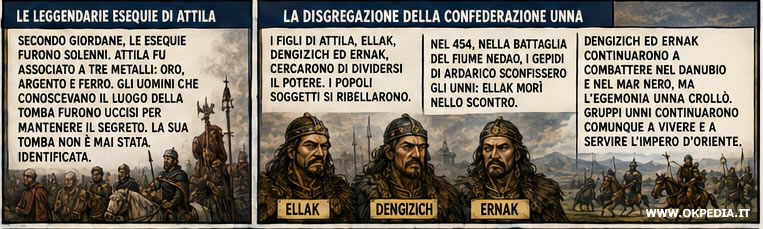 La successione dopo la morte di Attila