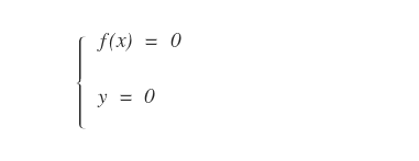 il procedimento di calcolo dell'intercetta x