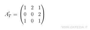 la trasposta della matrice dei complementi algebrci