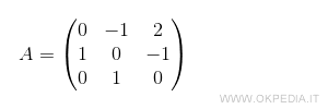 una matrice quadrata di esempio