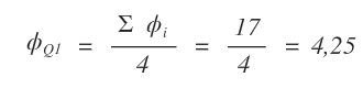 il calcolo della frequenza del primo quartile della serie