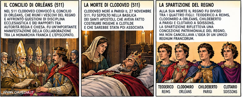 la morte di Clodoveo