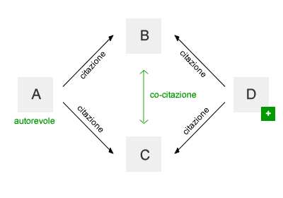 la copia delle co-citazioni dei siti autorevoli