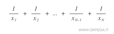 il reciproco degli numeri della serie