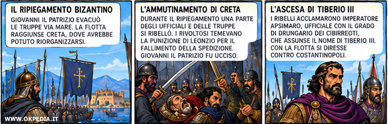 la rivolta dei bizantini contro l'imperatore Leonzio