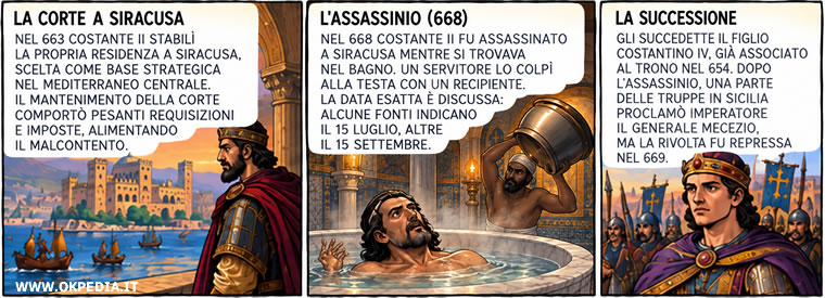 l'assassinio di Costante II a Siracusa