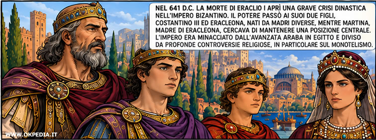 la crisi dinastica bizantina del 641