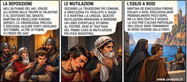 la deposizione di Martina ed Eracleona