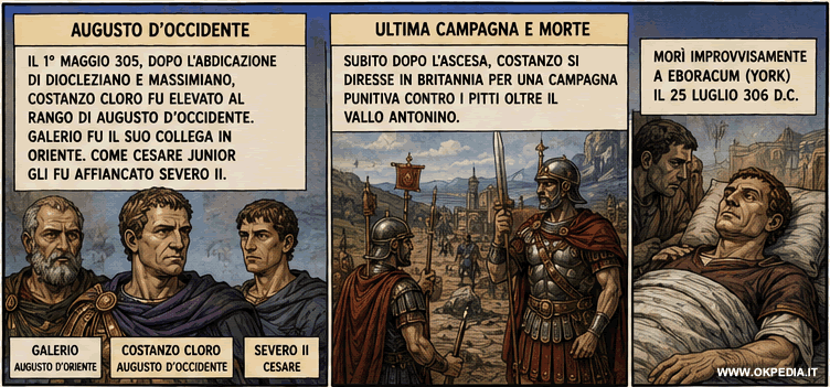 Costanzo Cloro divenne augusto d'occidente
