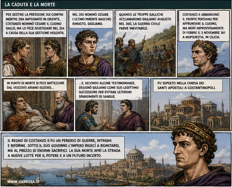 la morte di Costanzo II