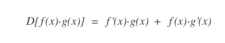 la derivata del prodotto di due funzioni