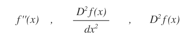 la notazione della derivata seconda