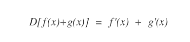 la derivata della somma di due funzioni