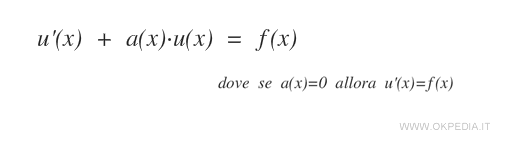 l'equazione differenziale di primo grado 