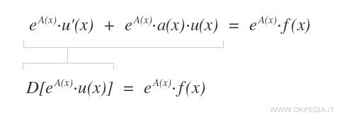 il calcolo di un'equazione differenziale di 1° grado