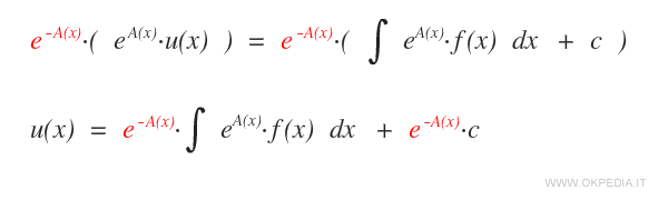 i passaggi per calcolare la soluzione generale dell'equazione differenziale