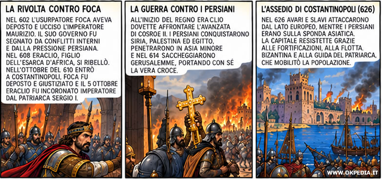 la rivolta contro Foca e la guerra contro la Persia sassanide