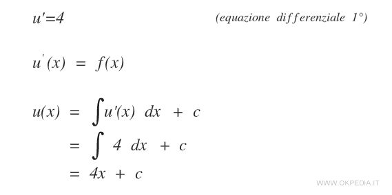 esempio di equazione differenziale di 1° grado