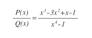 esempio rapporto tra polinomi