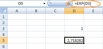 ESPONENZIALE SU EXCEL