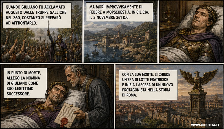 la morte di Costanzo II