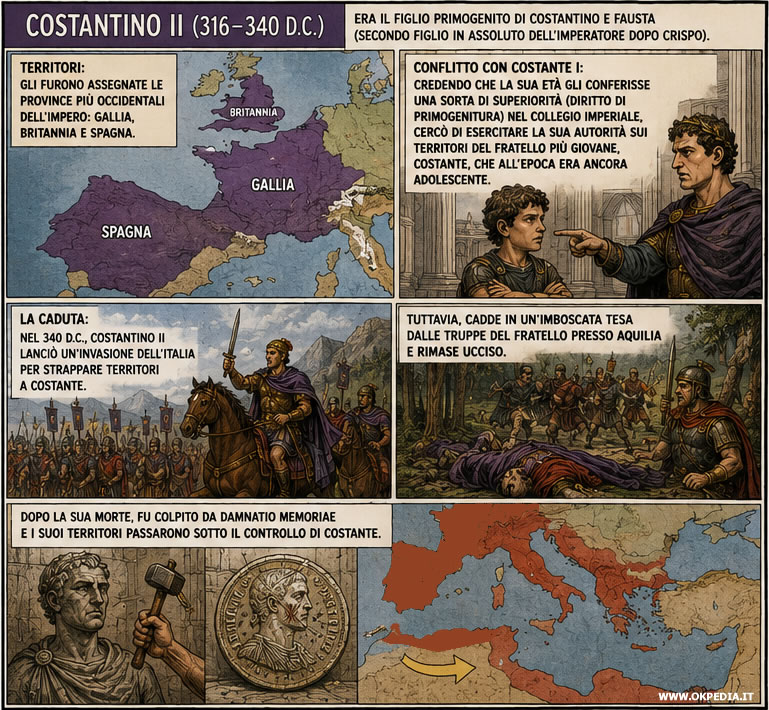 la caduta di Costantino II