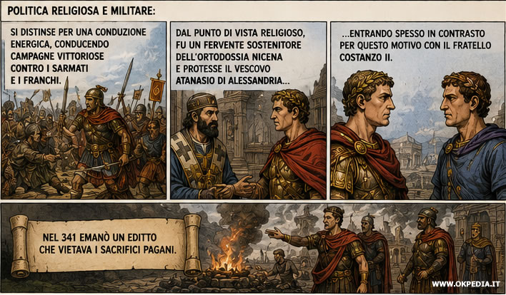 la politica religiosa di Costante