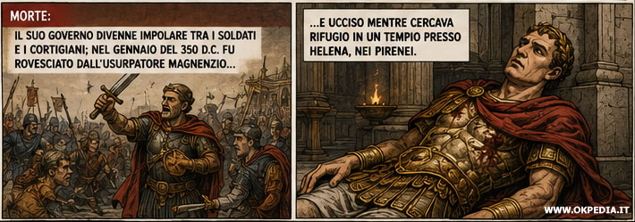 la morte di Costante
