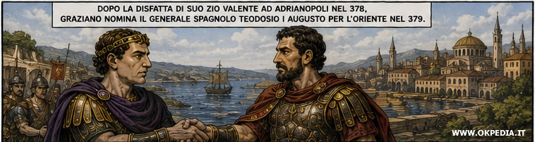 la nomina di Teodosio come augusto d'oriente