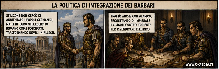 la politica di integrazione dei barbari di Flavio Stilicone