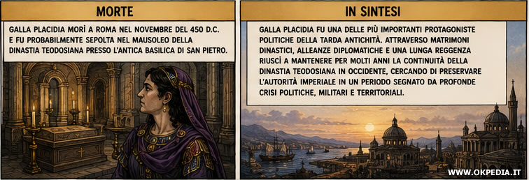 la morte di Galla Placidia e l'eredità storico-culturale