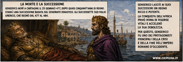 la morte di Genserico
