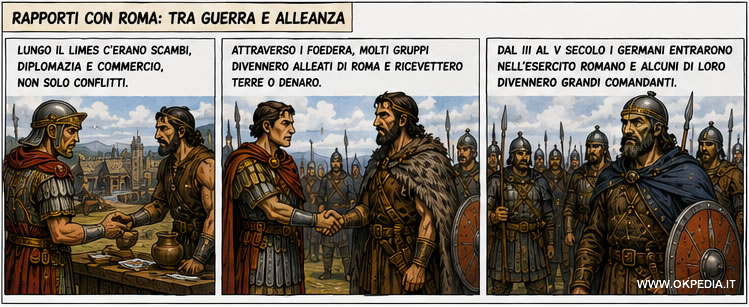 i rapporti tra barbari e romani