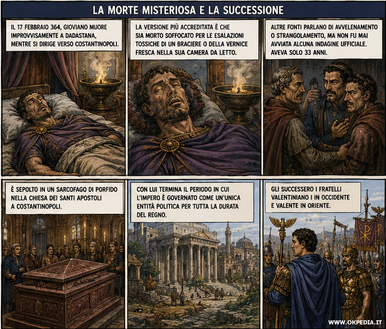 la morte di Gioviano