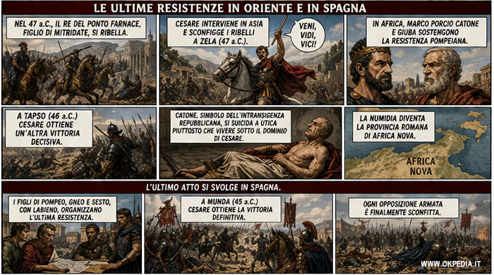 le ultime resistenze in Oriente, in Africa e in Spagna