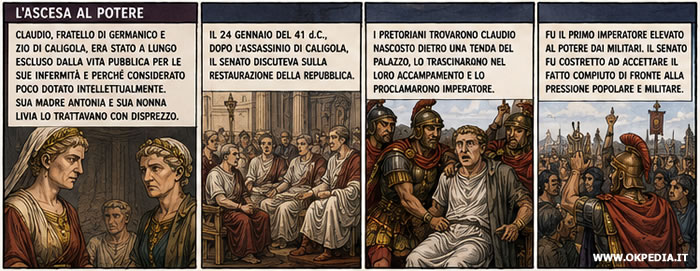 Claudio fu acclamato imperatore dai soldati