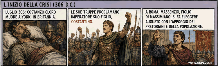 la morte di Costanzo Cloro e il caos della successioe