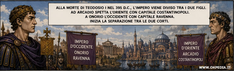 la divisione dell'impero
