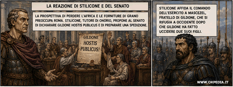 la reazione di Stilicone e del Senato