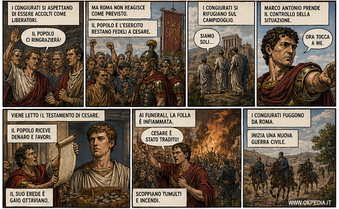 Le reazioni del popolo e il testamento di Cesare