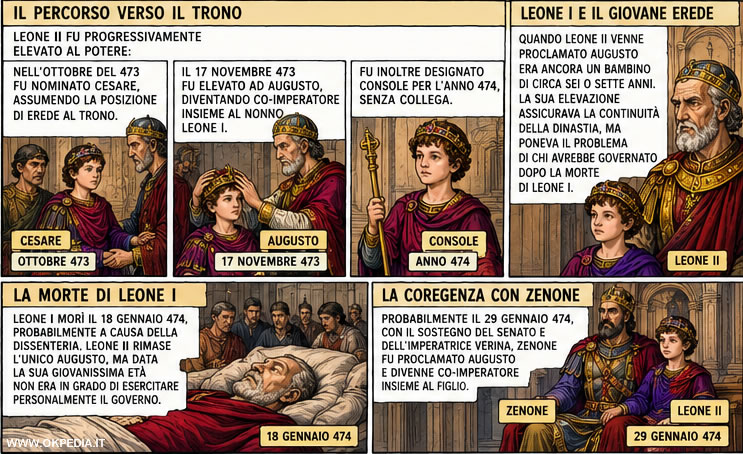 l'ascesa al trono di Leone II e di Zenone