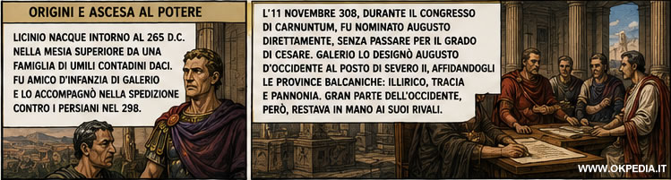 la nomina ad augusto d'occidente nel 308